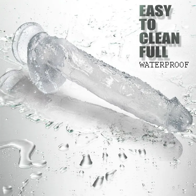 Clear Realistic Dildo SQ-A33 - SMTASTE